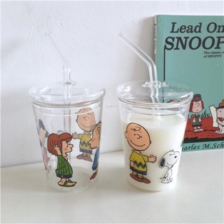 แก้วน้ำ snoopy and friend