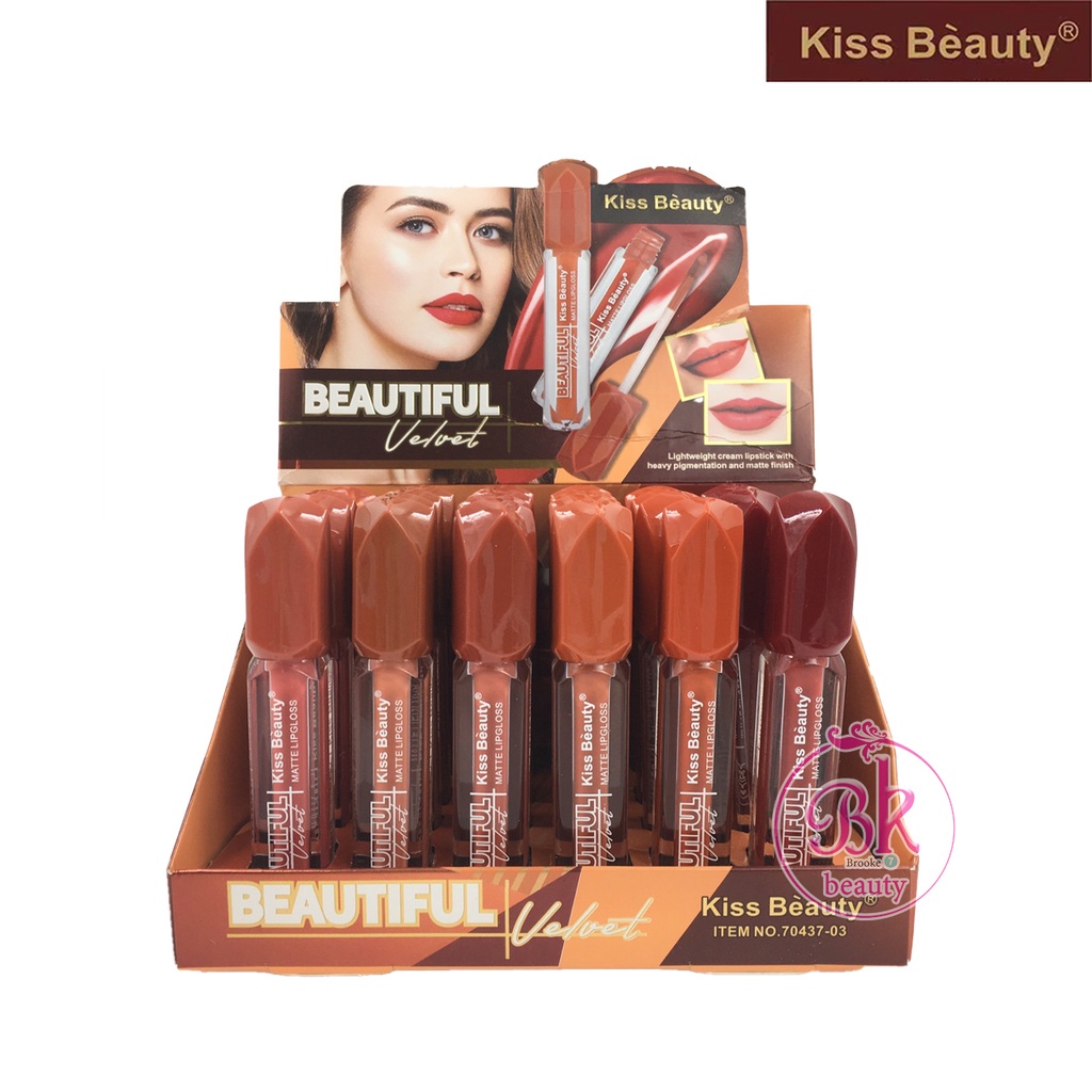 70437-03 Kiss Beauty ลิปสติก ลิปกลอส เนื้อครีมบางเบา พร้อมเม็ดสีเข้มข้นและผิวเคลือบด้าน แมท ลิป กลอส - รูปที่ 5