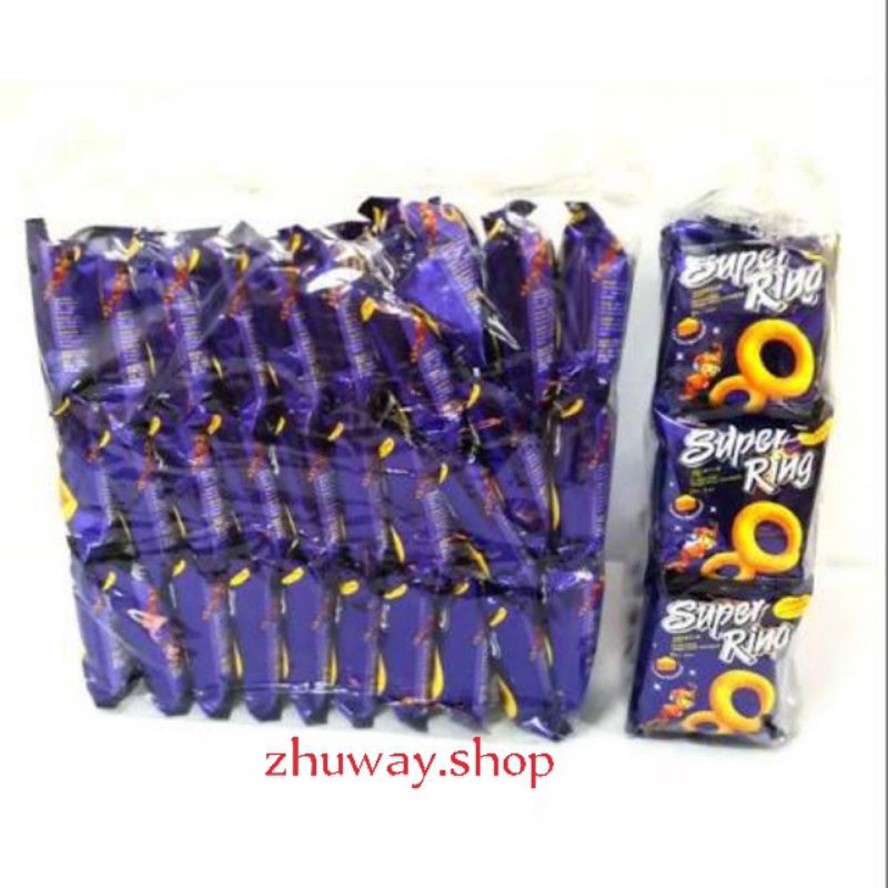 Oriental Super Ring Cheese Snacks ချိစ်ရနံ့ လက်စွပ်ပုံသဏ္ဌာန် သရေစာ 14g (30 ပတ်)