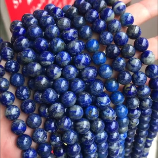 Lapis in Bulk ลูกปัดอัญมณีธรรมชาติ ทรงกลม หลวม สําหรับทําเครื่องประดับ