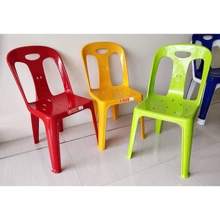เก้าอี้พลาสติก มีพนักพิง ยางกันลื่น ขนาด 47x52.5x81.5 Cm. รุ่น 919 Plastic Chair