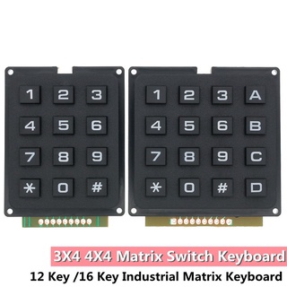 3*4 4*4 Matrix Switch Keyboard Keypad Array Module ABS Plastic Keys 4x4 3x4 12 16 Key Button Membrane Switch DIY Kit for Arduino