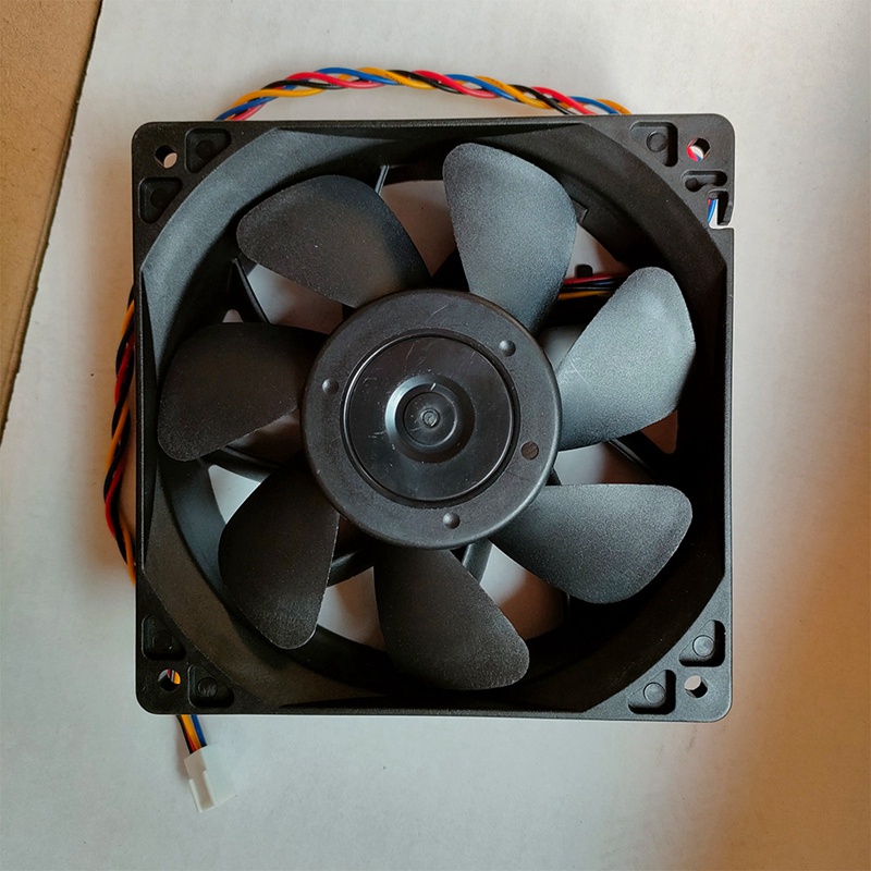 Qfr1212ghe พัดลมควบคุมความเร็ว 6000RPM PWM 120X120X38 มม. 4 สาย 12V 2.7A สําหรับ Antminer Bitmain S7 S9 S11 S15 T9 T17 L3 Miner #7