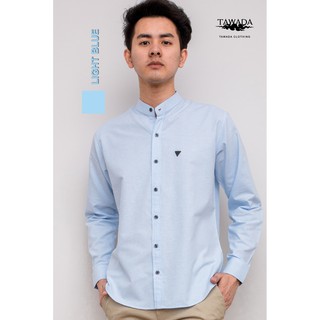 [ลด130฿โค้ดSEPIING38] TAWADA เสื้อเชิ้ตแขนยาว รหัสT005 LIGHT BLUE MANDARIN