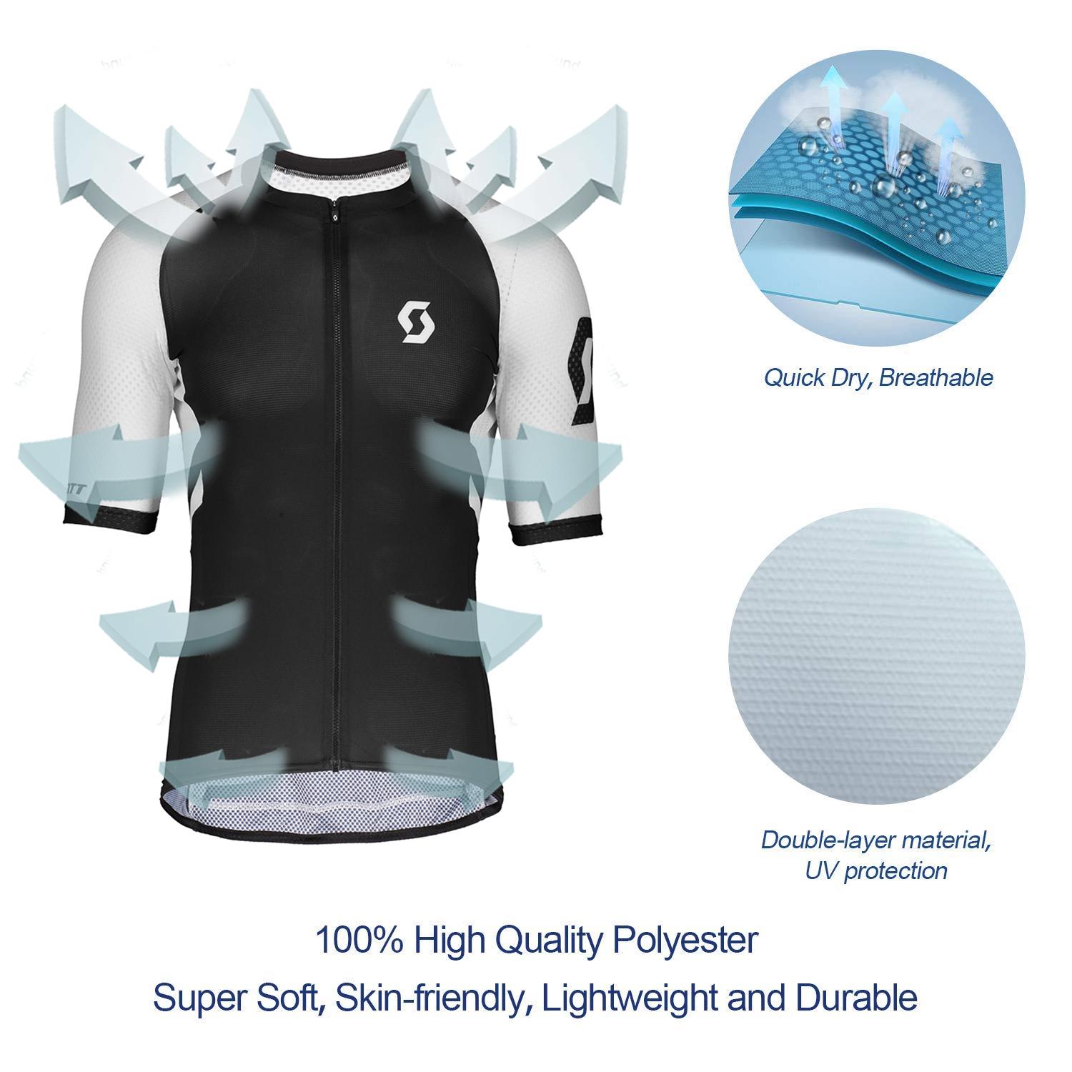 【READY STOCK】Pro SCOTT Mens Short Sleeve Casual Bicycle Jersey Mountain