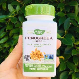 ฟีนูกรีก หรือลูกซัด Fenugreek Seed 610 mg *100 Vegetarian Capsules (Natures Way) เพิ่มน้ำนมให้คุณแม่หลังคลอด และช่วยรัก