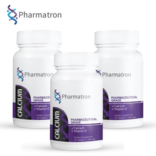 Calcium plus Vitamin D แคลเซียม พลัส วิตามินดี x 3 ขวด Pharmatron ฟาร์มาตรอน บำรุงกระดูก