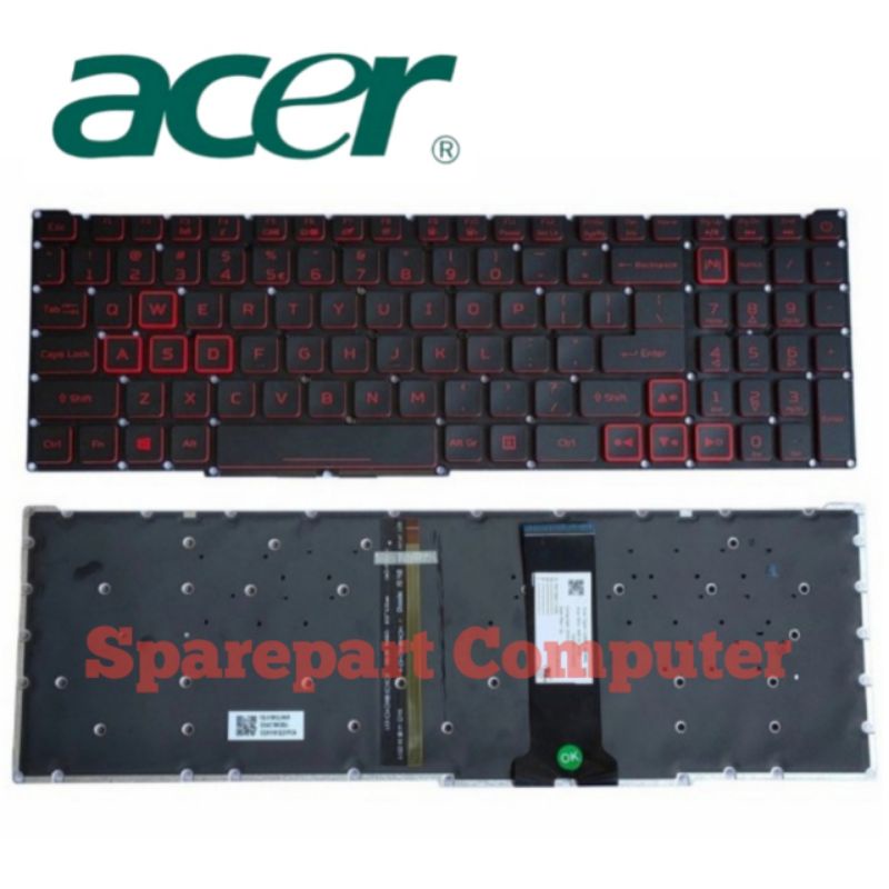 Acer Nitro 5 AN515-43 AN515-54 AN517-51 Nitro 7 AN715-51 AN715-51 LG5P LG5P N90BRL คีย์บอร์ด