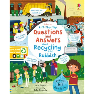 DKTODAY หนังสือ USBORNE LIFT-THE-FLAP  Q&amp;A ABOUT RECYCLING &amp; RUBBISH