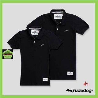 Rudedog เสื้อโปโล ชาย หญิง รุ่น Backslash สีดำ