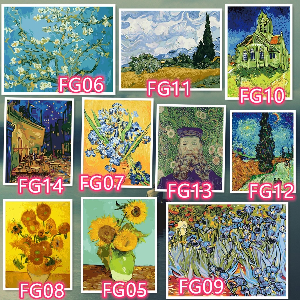 4050Cm Diy Digital Oil Painting Paint By Numbers On Canvas Vincent Van ...