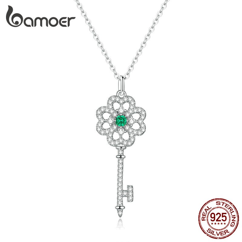 BAMOER Clover Pendant Necklace 925 Silver BSN141