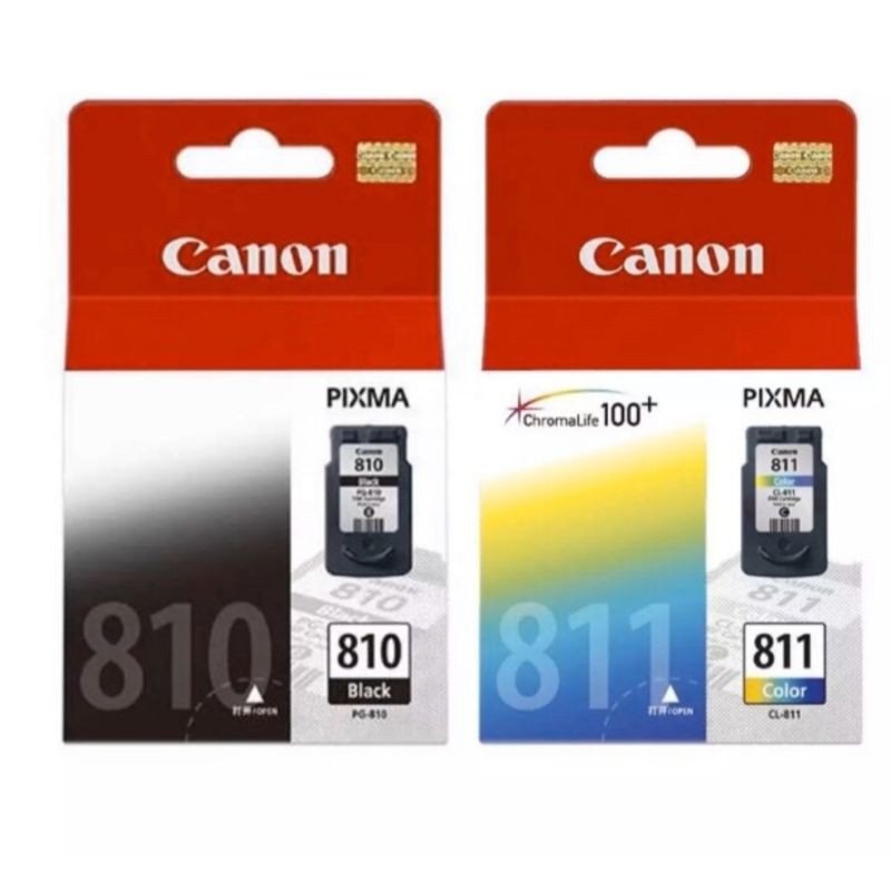 ตลับหมึกพิมพ์สีดำและสี CANON PG-810+CL-811 ของแท้