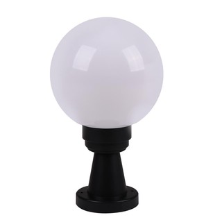 Pole light BLUK LAMP ELEKTRA HK-K2-200 OPAL PLASTIC MODERN BLACK External lamp Light bulb ไฟหัวเสา ไฟหัวเสา ELEKTRA HK-K