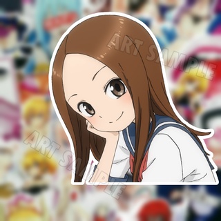 Takagi san สติกเกอร์ 2 ชิ้น แกล้งนักรักนะรู้ยัง Karakai Jouzu no Takagi-san Fan Sticker อนิเมะสติกเกอร์ Anime Sticker