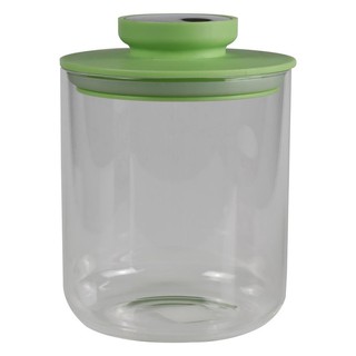 🔥HOT🔥 ขวดโหลแก้วกลม 0.75 ลิตร ฝาดึงเขียว PASTEL ขวดโหล GLASS CANISTER 0.75L ROUND GREEN