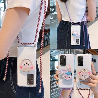 Huawei Nova8 Nova7 SE Nova 7i 5T 3 4 3i 2i เคสโทรศัพท์ Nova3 Nova4 Honor 9 LITE Cute Cartoon Duffy Bear สี่มุม ป้องกันการตก TPU พร้อมสายสะพาย soft case เคสป้องกัน