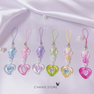 สายคล้องโทรศัพท์มือถือรูปหัวใจ | chanis store