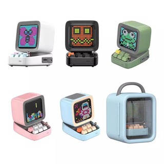 แท้%พร้อมส่ง Divoom Ditoo Retro Pixel Art ลำโพงบลูทูธแบบพกพานาฬิกาปลุก DIY LED โดย APP อิเล็กทรอนิกส์ของขวัญตกแต่งบ้าน