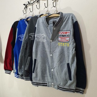 เสื้อแจ็คเก็ต สีทูโทน ปักลาย : เสื้อกันหนาวแฟชั่น เสื้อคลุมแขนยาว ฟรีไซส์