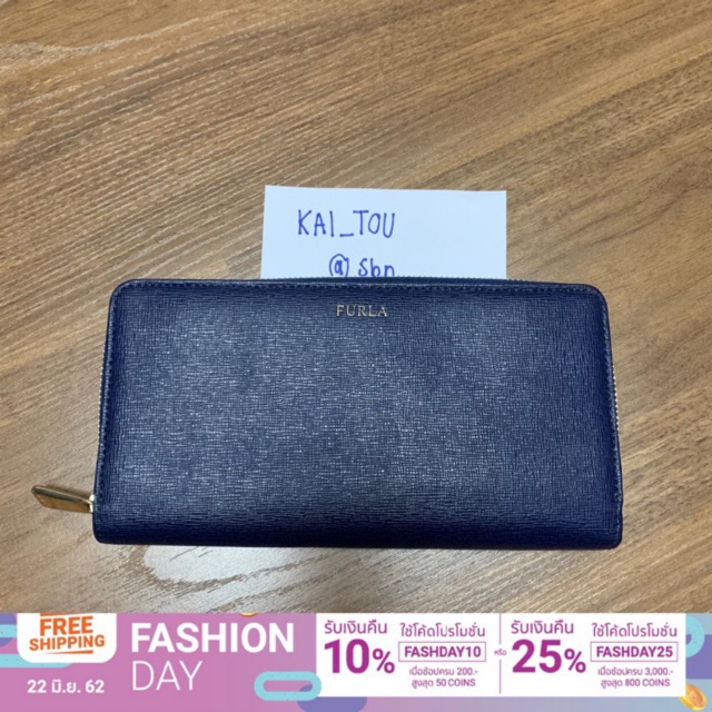 💯 Used Furla Zippy Wallet กระเป๋าสตางค์ยาว รุ่นซิป