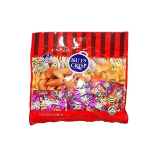 Nuts Crisp ขนมถั่วตุ๊บตั๊บ ถั่วอัดแท่ง อัลมอนด์ พิสตาชิโอ เม็ดมะม่วงหิมพานต์ ขนาด 500 กรัม ตราเนสไลน์ Nezline Brand