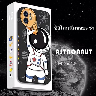เคสไอโฟน11 13promax เคสซิลิโคนสำหรับนักบินอวกาศ iPhone12Promax iPhone12Pro iPhone 7plus เคสไอโฟน6sพลัส straight edge silicone case เคสไอโฟน12 i11เคสไอโฟน8พลัส iPhone7Plus i8+ เคสป้องกัน