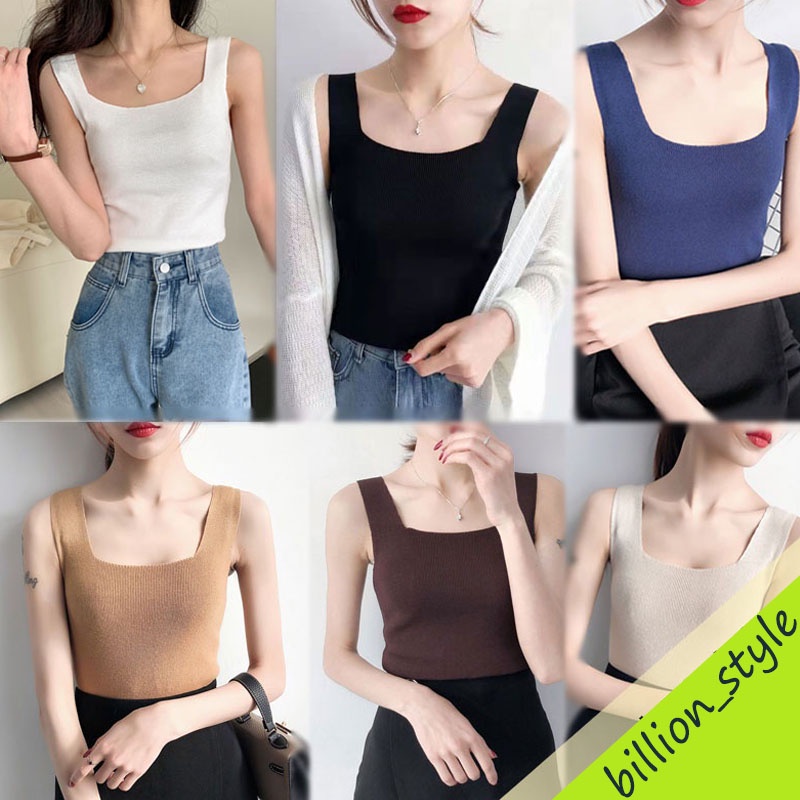 STYLE 🔥พร้อมส่ง🔥L025*เสื้อกล้ามไหมพรม ผ้ายืดนิ่ม เซ็กซี่ขั้นสุด แฟชั่นเสื้อกั๊ก เสื้อกล้ามไหมพรม งาน