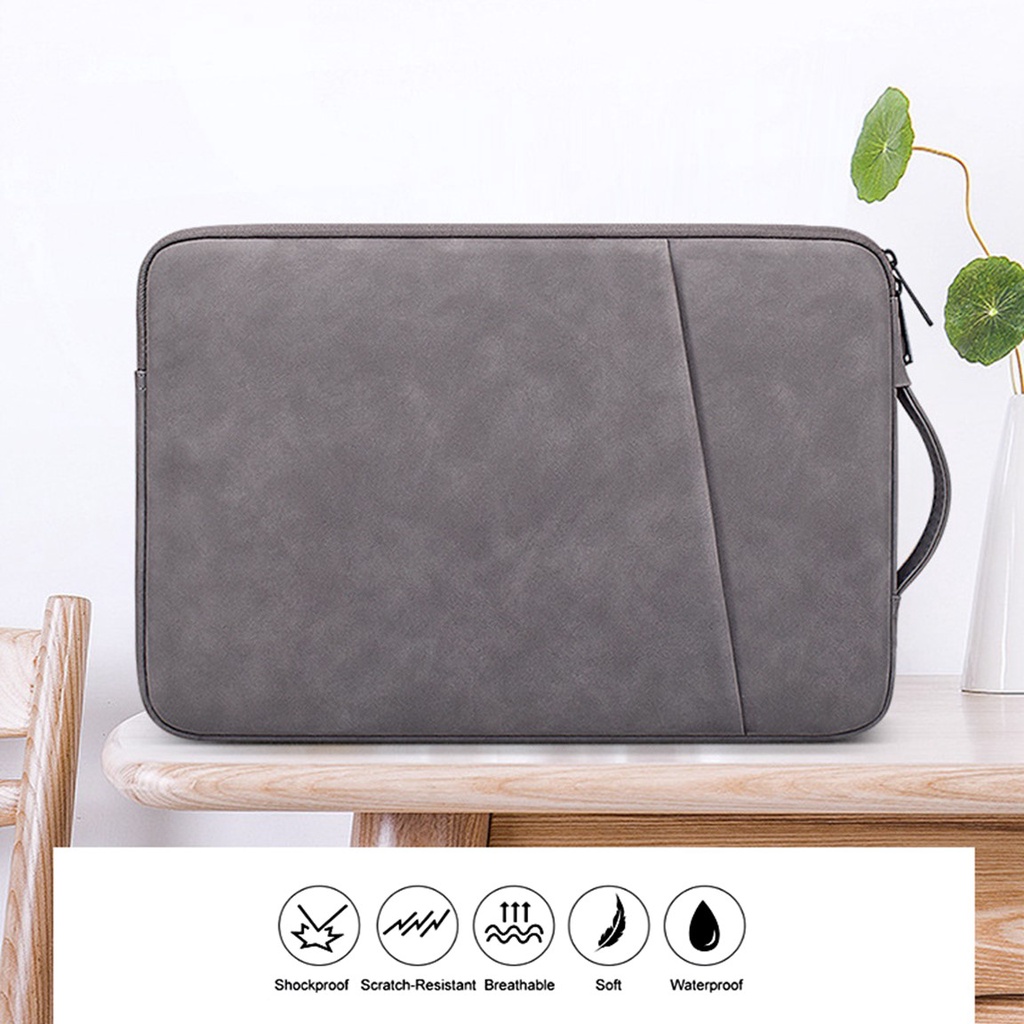 【พร้อมส่ง】กระเป๋าโน๊ตบุ๊คกันกระแทก เคสหนังใส่โน๊ตบุ๊ค กระเป๋าMcbook ซองแล็ปท็อป เคสSurface Pro 13-15 นิ้ว PU Case