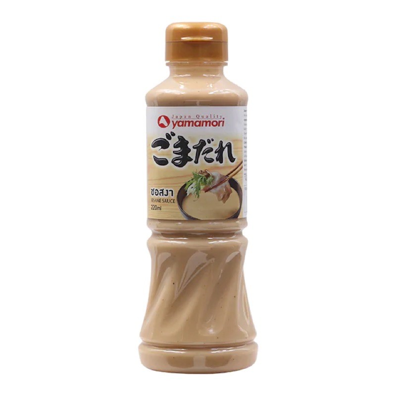 ซอสงา ยามาโมริ งาคั่วบด Sesame Sauce Yamamori น้ำจิ้มงา น้ำจิ้มชาบู น้ำจิ้มสุกี้ น้ำจิ้มหม่าล่า ขวดเล็ก 220 ml.