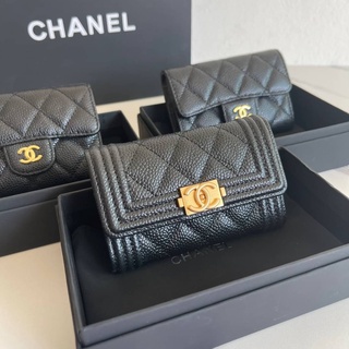 กระเป๋าสตางค์ CHANEL CARD MINI WALLET  CAVEAR         เป็นกระเป๋าใส่การ์ดหรือใส่แบงค์รุ่นใหม่💛