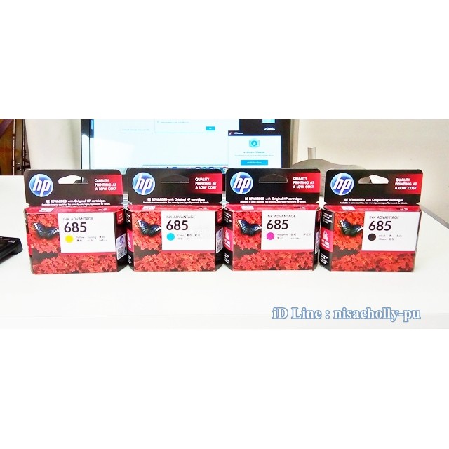 HP 685 Bk ดำ HP 685 สี C,M,Y อิงค์เจ็ท แท้ Deskjet Ink Adv 4615 AIO Adv 4625AIO สินค้ายกเลิกการผลิต หมดอายุ ไม่รับประกัน