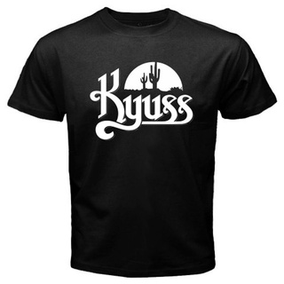 เสื้อยืด พิมพ์ลายโลโก้ Kyuss สีดํา สําหรับผู้ชายS-5XL