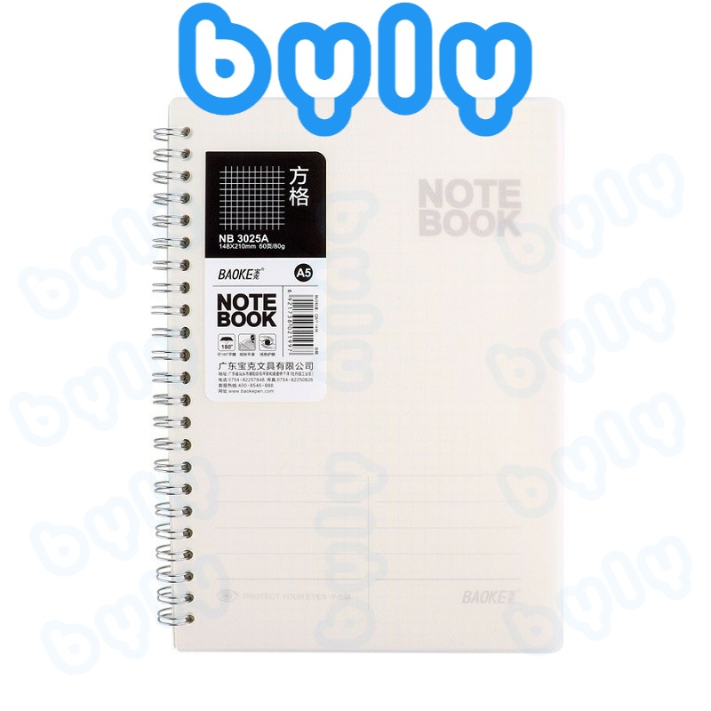 Xo Note Book - Spring Book A5 Baoke, กระดาษป ้ องกันแสงสะท ้ อน , ลาย NB3025 หลากสี - ByLy Store