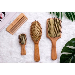 พร้อมส่ง THE BODY SHOP HAIR BRUSH หวีไม้ เดอะบอดี้ช้อป แท้100%