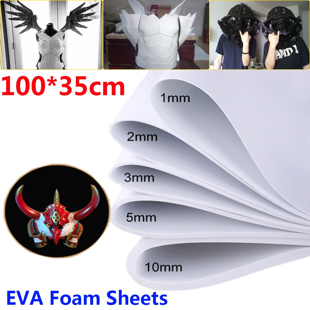 [สต๊อกพร้อม]แผ่นโฟม EVA 35*100 ซม. 1/2/3/5/10 มม.เด็กทําด้วยมือ COS Prop วัสดุ DIY Craft คอสเพลย์และรูปแบบการบิน
