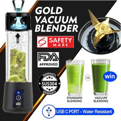 KRAFTER แก้วปั่นพกพา 6 ใบมีด เครื่องปั่นผลไม้พกพาสูญญากาศ มัลติฟังก์ชั่น 400ml