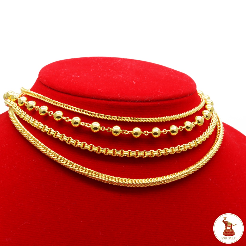 สร้อยคอทอง 1 บาท ทองแท้ 96.5% แบบสำหรับเด็ก มีใบรับประกันทอง [ผ่อน0%ชำระผ่านบัตรเครดิต]