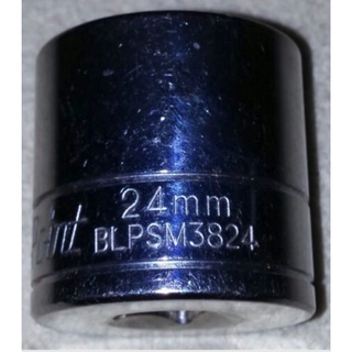 BLUE-POINT NO.BLPSM3824 3/8"Drive Socket Metric Standard Size 24mm. 6pt. Factory Gear By Gear Garage