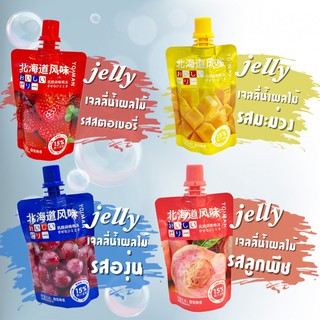 Fruit jelly konjac fiber เจลลี่ผลไม้ผสมใยบุกแบบซองดูด