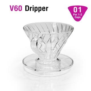 ถ้วยกรองกาแฟ AS V60 ดริปเปอร์ ทรงกรวย รูเดี่ยว 1-2 คัพ