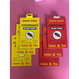 ‼ ถูกที่สุด ‼ กระดาษกาวดักแมลงสาบ (Cockroach Bond Traps) 6ชิ้น/แพ็ค สีเหลือง,สีแดง