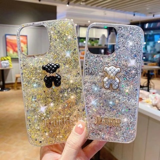 เคสโทรศัพท์ สําหรับ Realme C21 C21Y C25Y C25 C25S C12 C15 C11 2021 Narzo 20 30A มือถือแบบนิ่ม กันกระแทก ลายหมีแวววาว