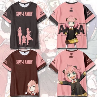 เสื้อยืดแขนสั้นลําลอง ทรงหลวม พิมพ์ลายอนิเมะ SPY X FAMILY แฟชั่นสําหรับผู้ชายและผู้หญิง