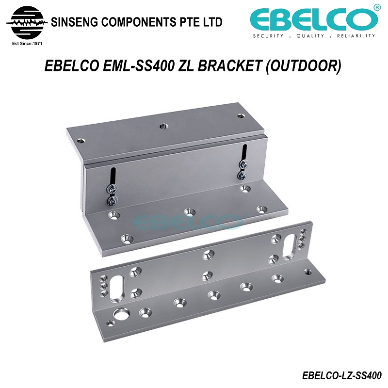 EBELCO ZL-SS400 Outdoor LZ BRACKET สําหรับ EM-400 400lbs Ebelco EM Lock (สแตนเลส)
