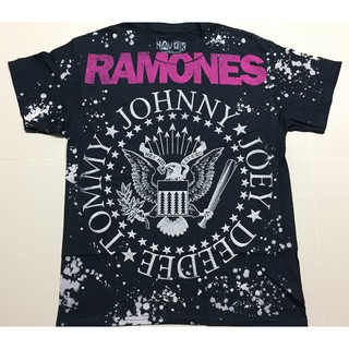 เสื้อยืดLiquidblue มัดย้อม วงRamones ลิขสิทธิ์แท้