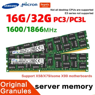 หน่วยความจําเซิร์ฟเวอร์ สําหรับ Samsung 16G 32G ddr3 12800R 1866 1600 1333ECC REG X79