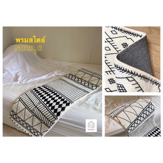 พร้อมส่ง พรมเช็ดเท้า -Scandinavian Barber Cotton Rug -