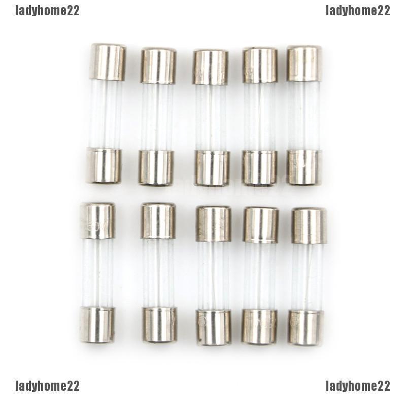 Lh ฟิวส์หลอดแก้ว 5 มม. x 20 มม. 1.6A T1.6A 250V 10 ชิ้น
