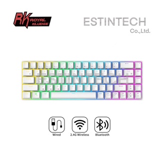 Keyboard (คีย์บอร์ด) Royal Kludge RK68 RGB Hot Swap 3 mode ไร้สาย บลูทูธและมีสาย เปลี่ยนสวิตซ์ได้ ของใหม่ประกัน 6 เดือน